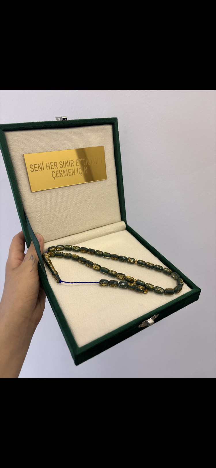 Golden rosary tespih set