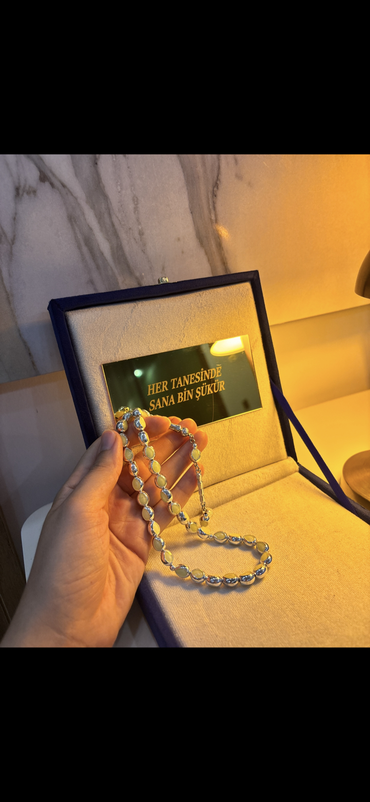 Kedigözü kişiye özel kutulu tesbih