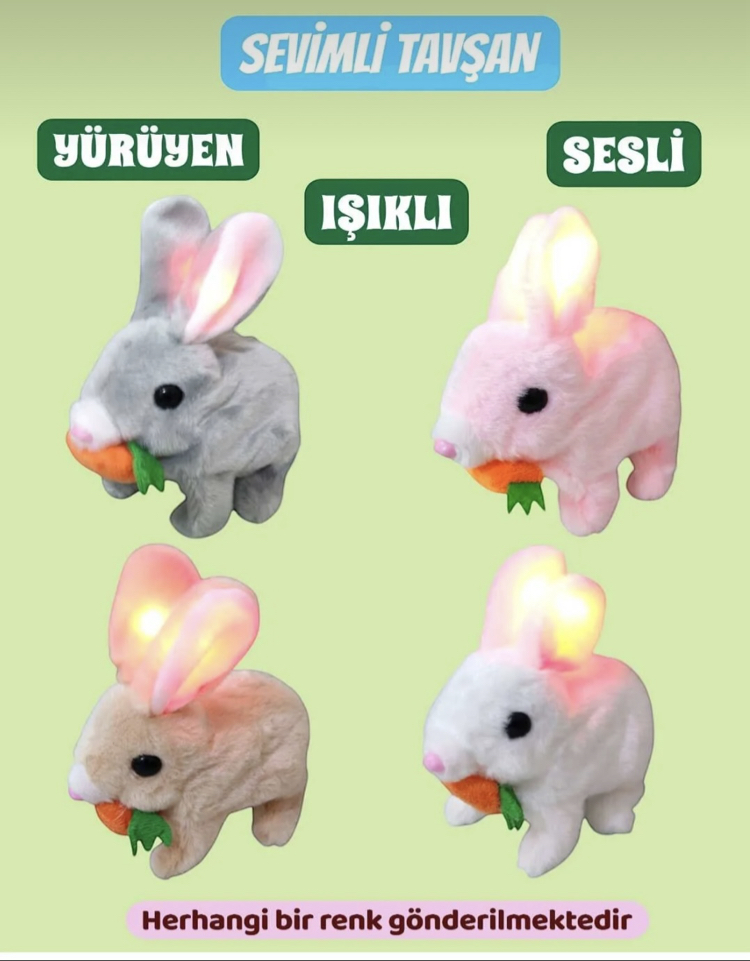 Işıklı zıplayan tavşan 