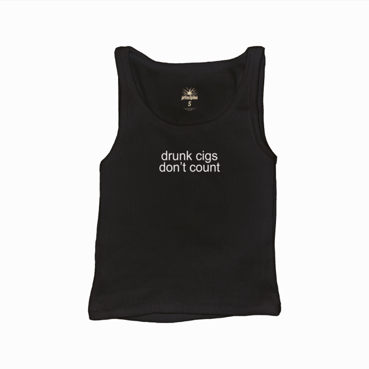 Drunk Cigs Don't Count Fitilli Askılı Üst Atlet
