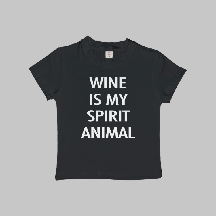 Wine Is My Spirit Animal Baby Tee
