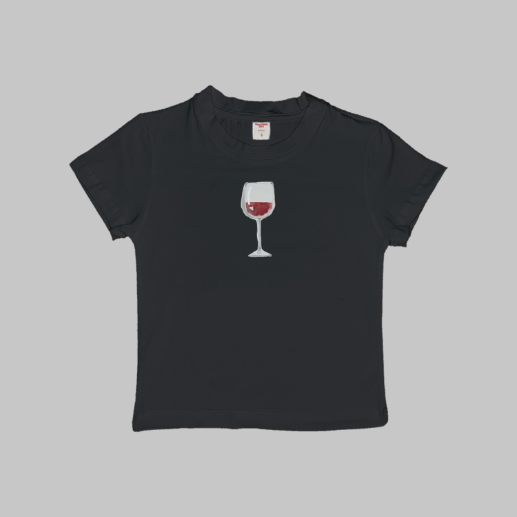 Glass of Wine Baby Tee