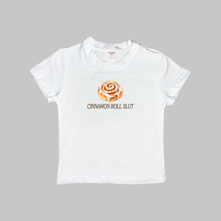 Cinnamon Roll Slut Baby Tee