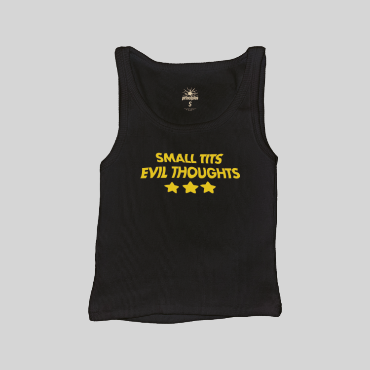 Small Tits Evil Thoughts Fitilli Askılı Üst Atlet