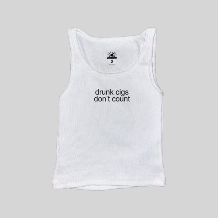 Drunk Cigs Don't Count Fitilli Askılı Üst Atlet