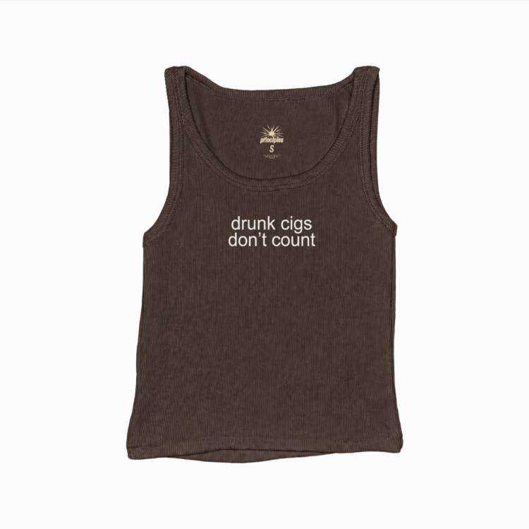 Drunk Cigs Don't Count Fitilli Askılı Üst Atlet