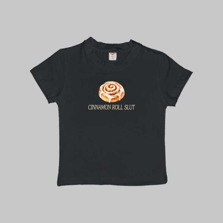 Cinnamon Roll Slut Baby Tee