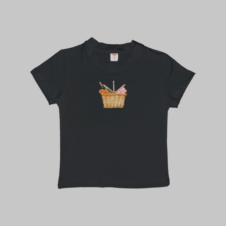 Wine Picnic Basket Baby Tee