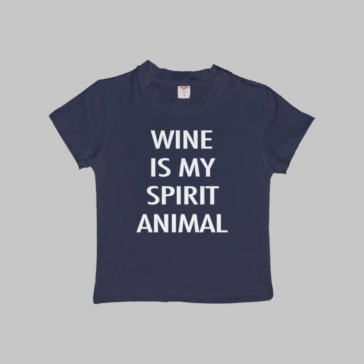 Wine Is My Spirit Animal Baby Tee
