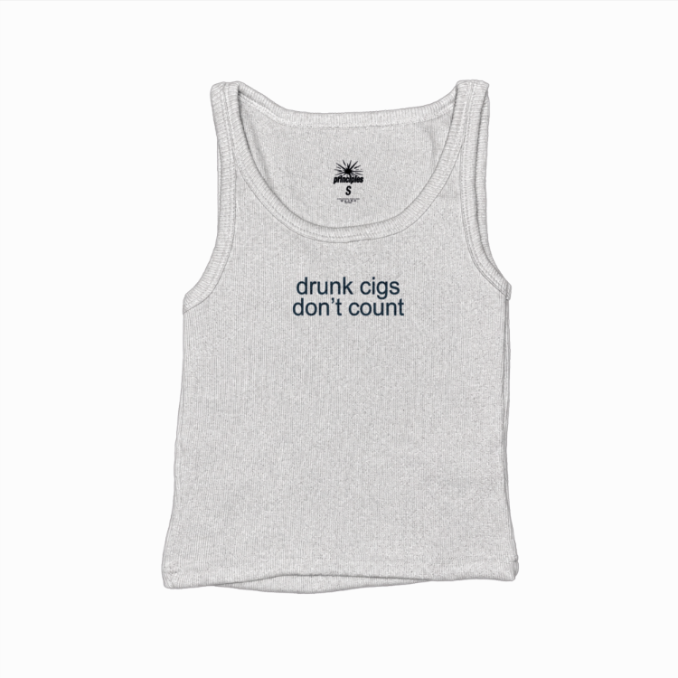 Drunk Cigs Don't Count Fitilli Askılı Üst Atlet