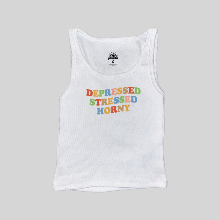 Depressed Stressed Horny Fitilli Askılı Üst Atlet