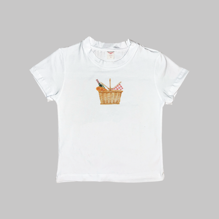 Wine Picnic Basket Baby Tee