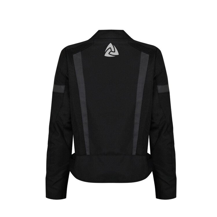 Nukrowear City Siyah Yazlık Fileli Kadın Motosiklet Ceketi (XS, S, M, L, XL, 2XL)