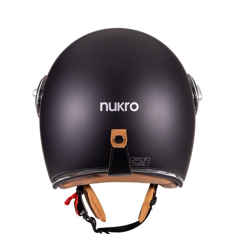 Nukro B-108 Solid Matt Black Açık Kask