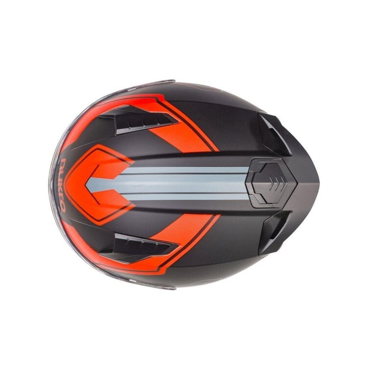 Nukro B-506 Stars Black-Red-Yellow Kapalı Kask