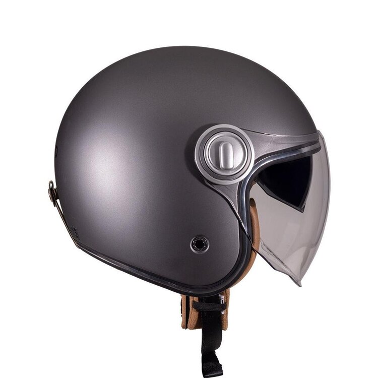 Nukro B-108 Solid Matt Titan Açık Kask