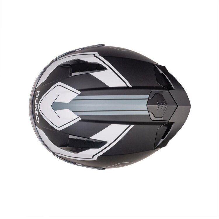 Nukro B-506 Fast Black-Silver Kapalı Kask