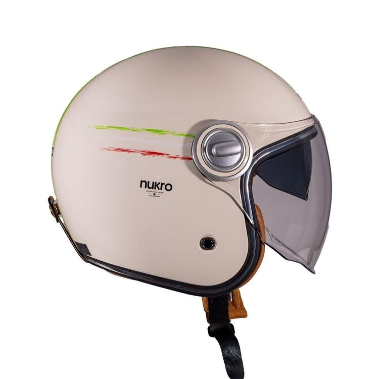 Nukro B-108 Way Cream-Red Açık Kask