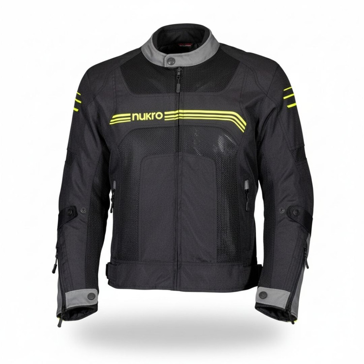 Nukrowear Guardio Sarı Erkek 3 Mevsim Motosiklet Ceketi