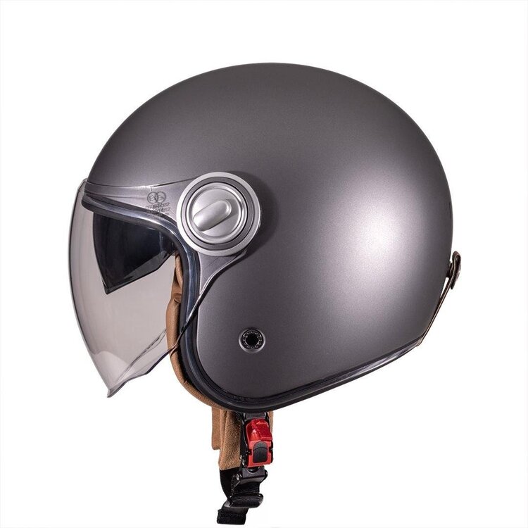 Nukro B-108 Solid Matt Titan Açık Kask