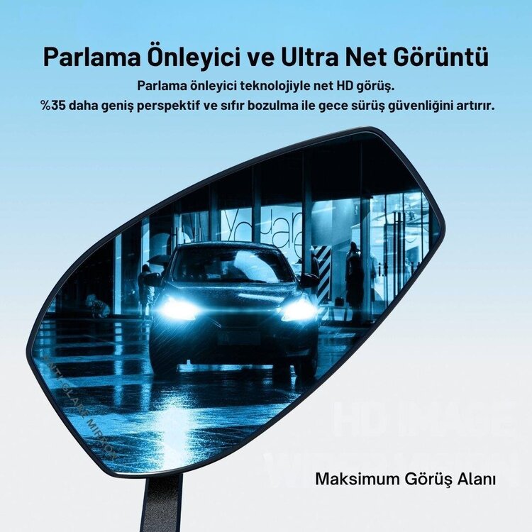 Nukrotech RM-101 Katlanabilir Alüminyum Motosiklet Dikiz Aynası