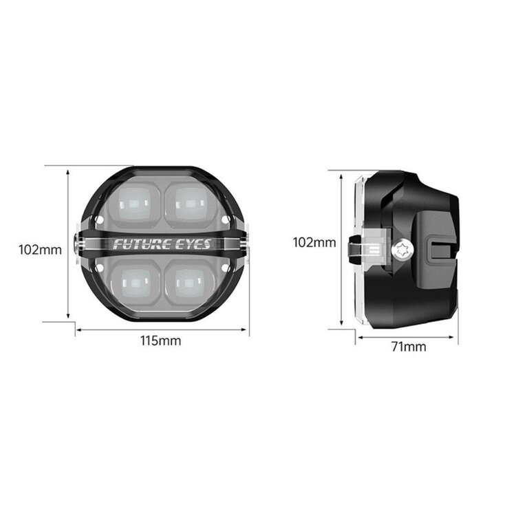 Future Eyes X100 Motosiklet Sis Farı 180W