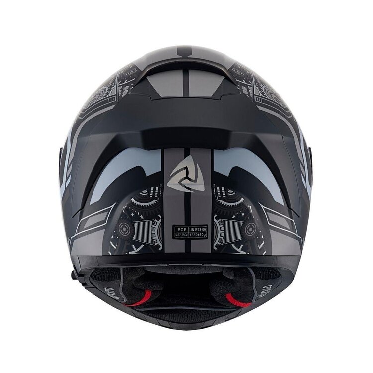 Nukro YM-853 Matt Combat Gray Black Kapalı Kask