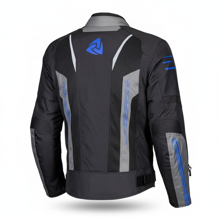 Nukrowear Guardio Mavi Erkek 3 Mevsim Motosiklet Ceketi
