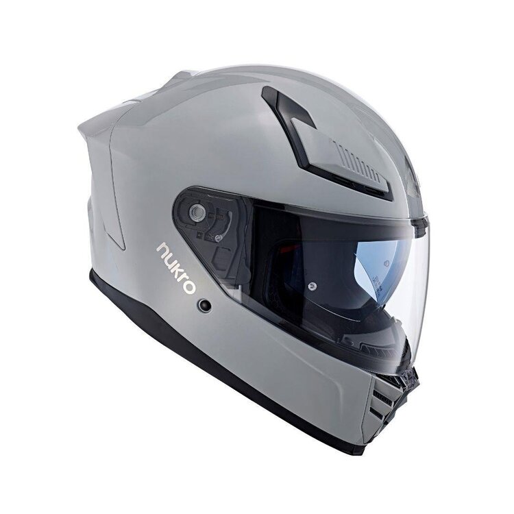 Nukro YM-853 Solid Gloss Nardo Gray Kapalı Kask