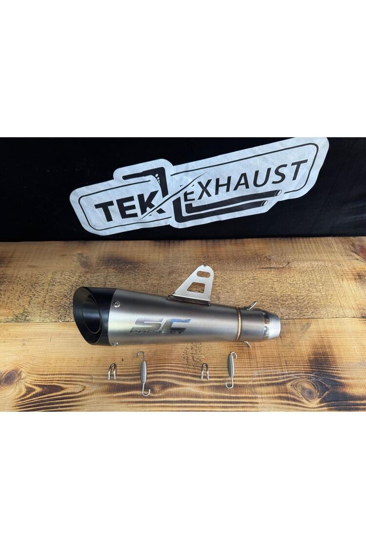 SC PROJECT GRİ Susturuculu Motosiklet Egzoz