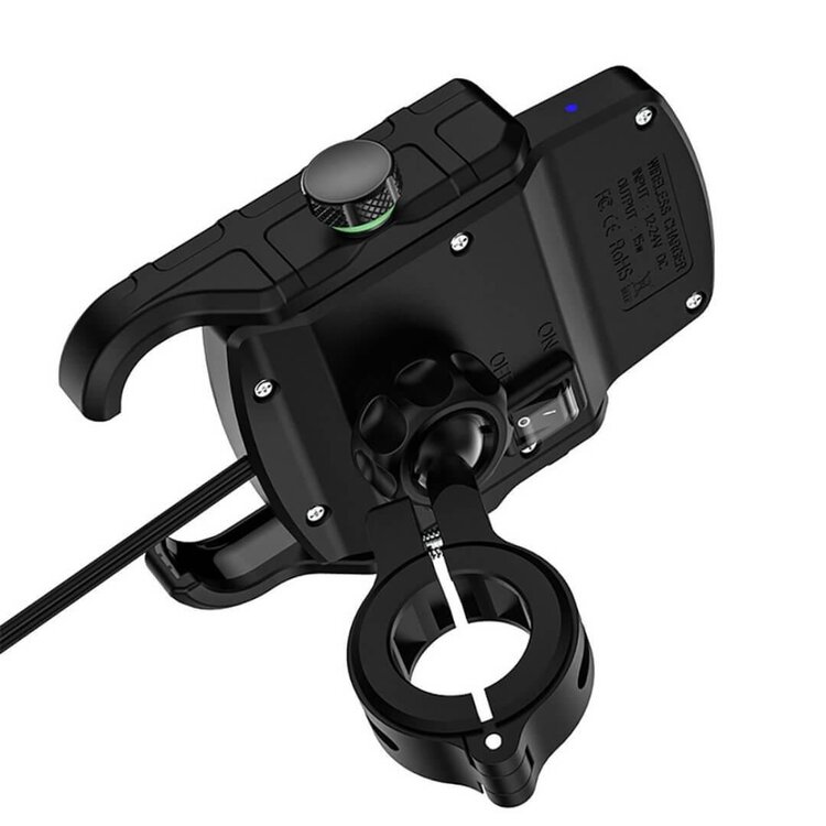 Nukrotech SF PLUS Wireless Şarjlı ve TYPE C Motosiklet Telefon Tutucu