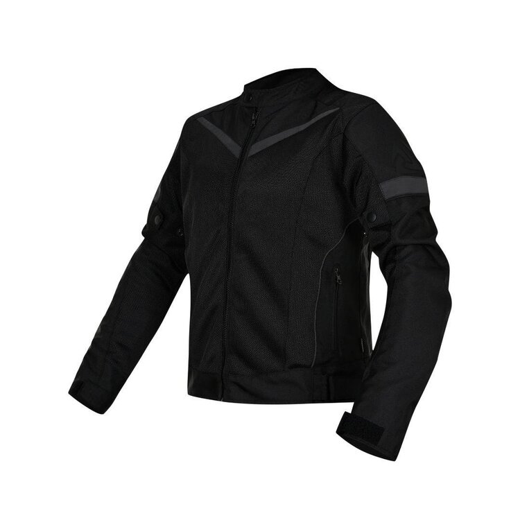 Nukrowear City Siyah Yazlık Fileli Kadın Motosiklet Ceketi (XS, S, M, L, XL, 2XL)