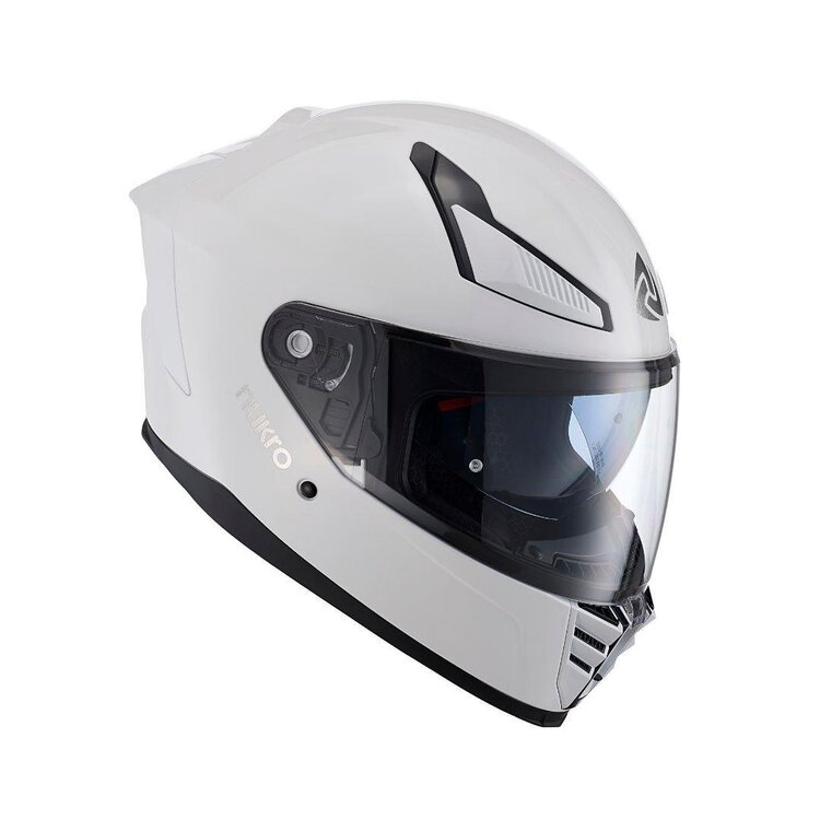 Nukro YM-853 Solid Gloss White Kask