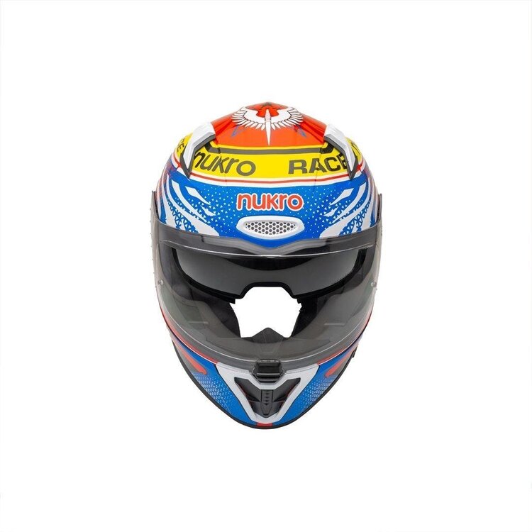 Nukro B-506 Force Red-Blue-Yellow Kapalı Kask