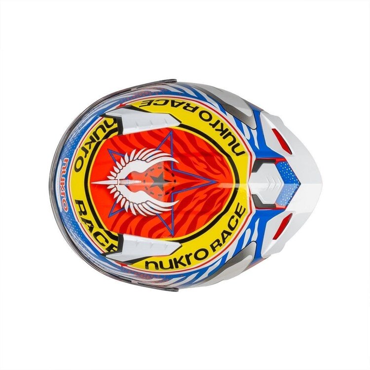 Nukro B-506 Force Red-Blue-Yellow Kapalı Kask