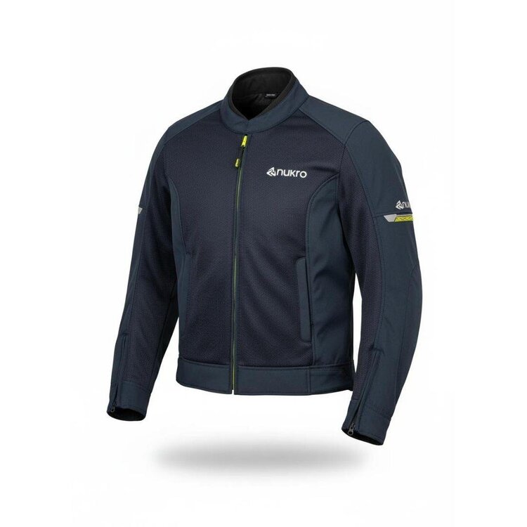 Nukrowear Jasper Mavi Softshell Erkek Motosiklet Ceketi