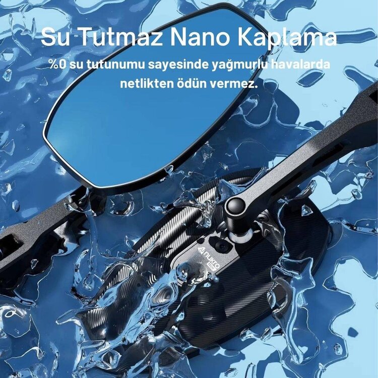 Nukrotech RM-201 Katlanabilir Alüminyum Motosiklet Dikiz Aynası