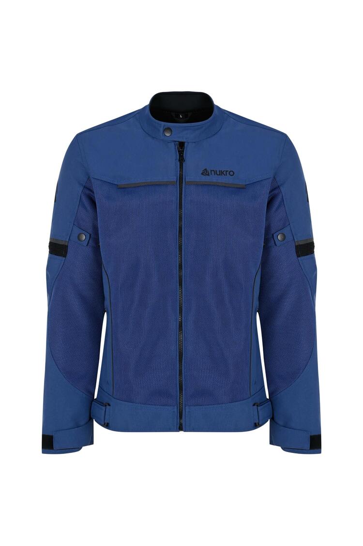Nukrowear Sprint Mavi Yazlık Fileli Erkek Motosiklet Montu (S, M, L, XL, 2XL, 3XL, 4XL, 5XL, 6XL)