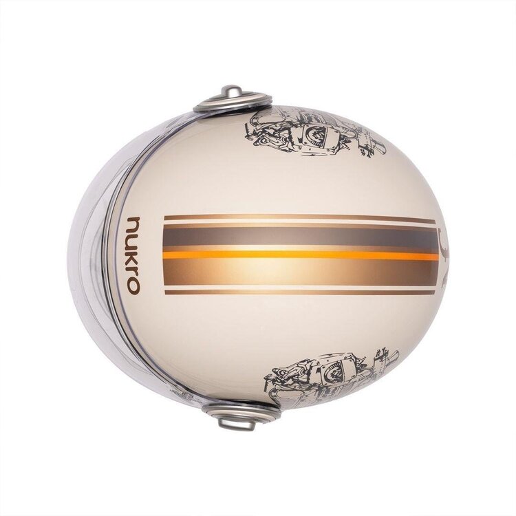 Nukro B-108 Super Sport Cream-Orange Açık Kask
