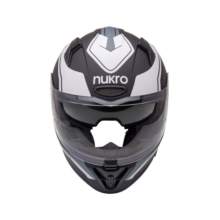 Nukro B-506 Fast Black-Silver Kapalı Kask