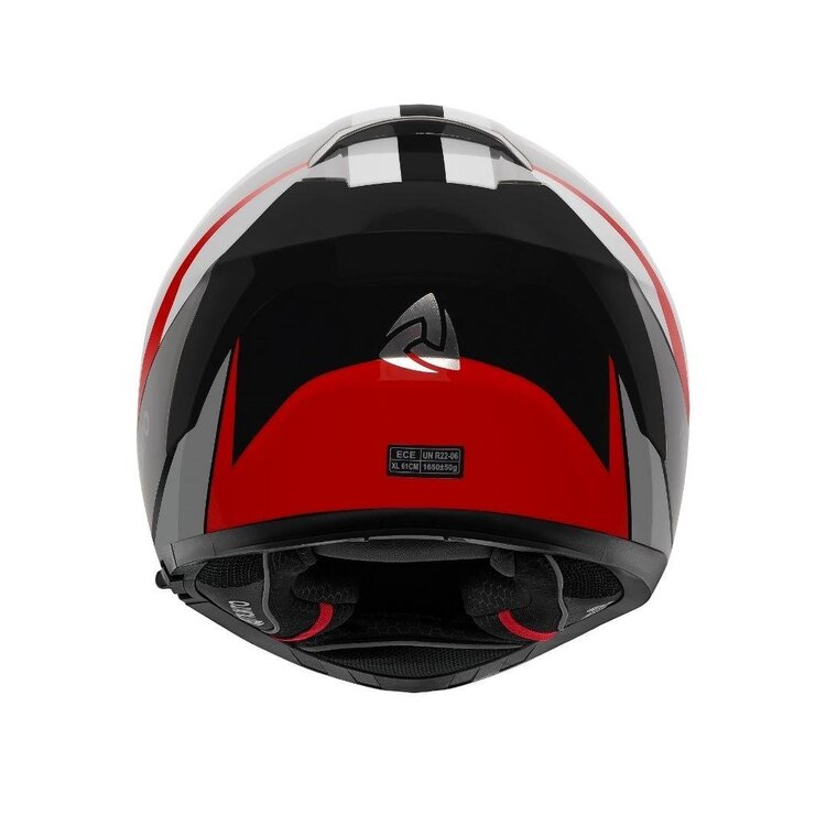 Nukro YM-853 Shine Red White Kask