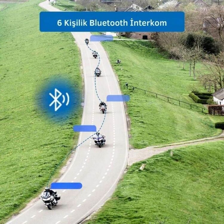 NOKRO TECH M6 PLUS BLUETOOTH 6 KİŞİLİK İNTERKOM 