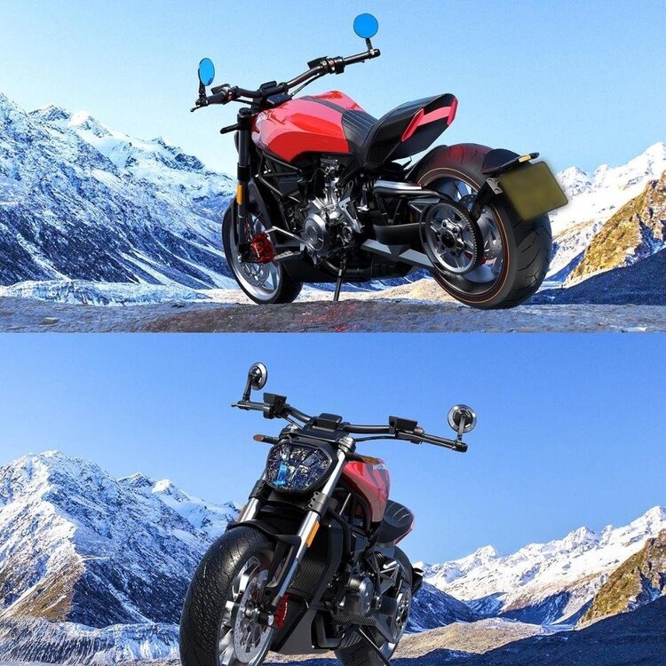 Nukrotech RM-303 Alüminyum Motosiklet Gidon Dikiz Aynası