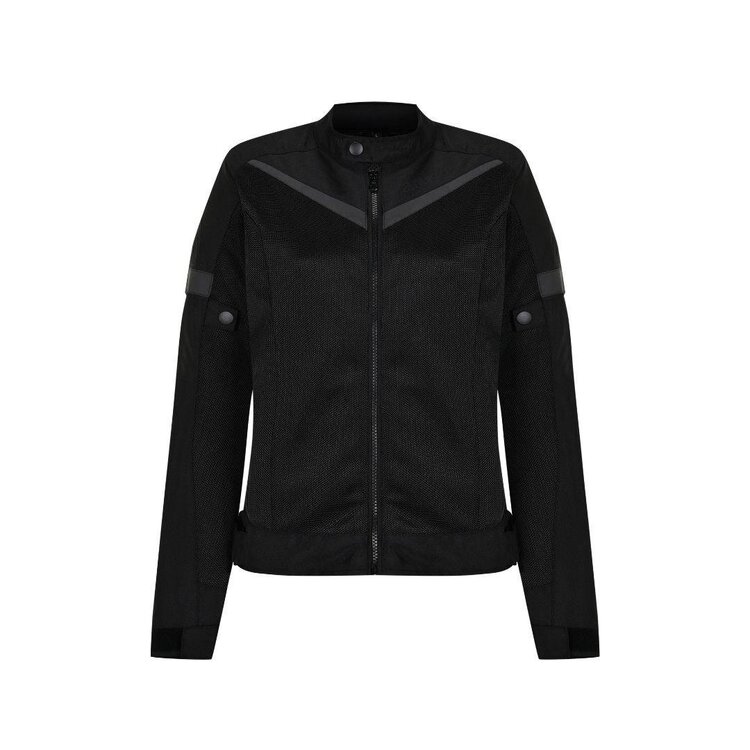 Nukrowear City Siyah Yazlık Fileli Kadın Motosiklet Ceketi (XS, S, M, L, XL, 2XL)