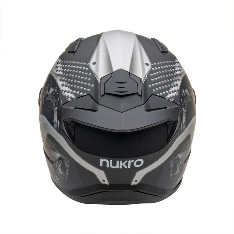 Nukro B-506 Level Black-Grey Kapalı Kask