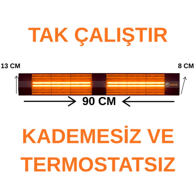 SUNSTAR HALOJEN ELEKTİRİKLİ SOBA İNFRARED ISITICI 3600W