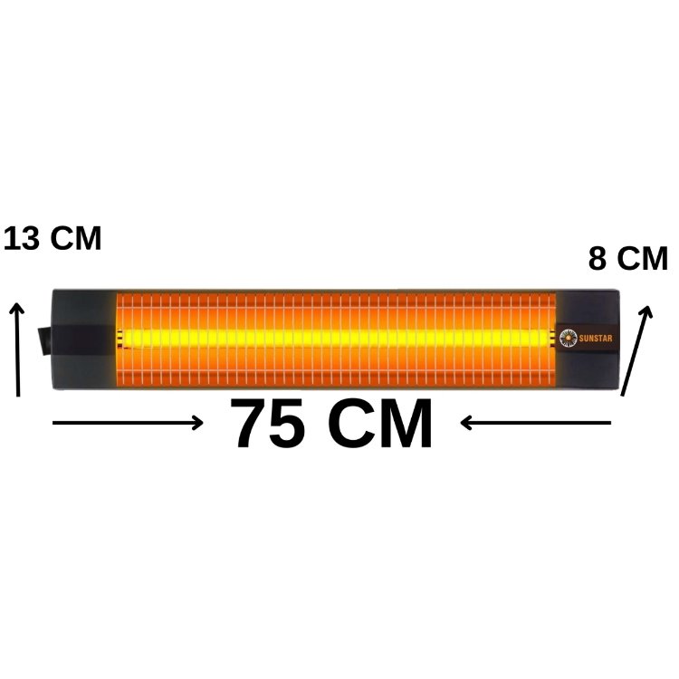 SUNSTAR INFRARED İÇ MEKAN ISITICI ELEKTİRİKLİ SOBA TERMOSTATLI 2500W