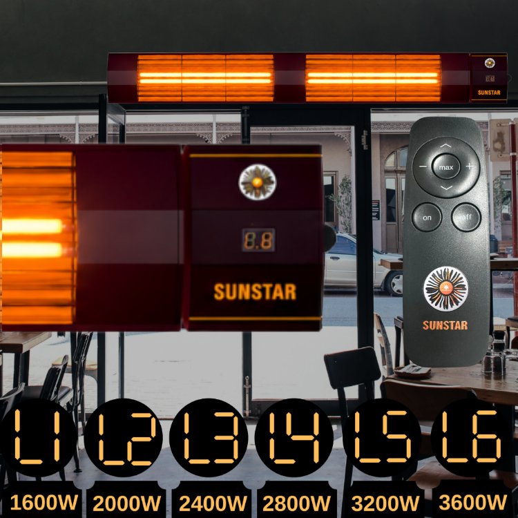 SUNSTAR HALOJEN ELEKTİRİKLİ SOBA İNFRARED ISITICI KUMANDALI 3600W