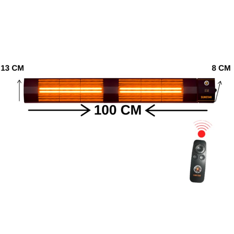 SUNSTAR HALOJEN ELEKTİRİKLİ SOBA İNFRARED ISITICI KUMANDALI 3600W