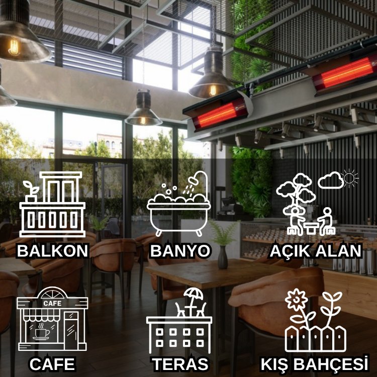 SUNSTAR HALOJEN ELEKTİRİKLİ SOBA İNFRARED ISITICI KUMANDALI 3600W